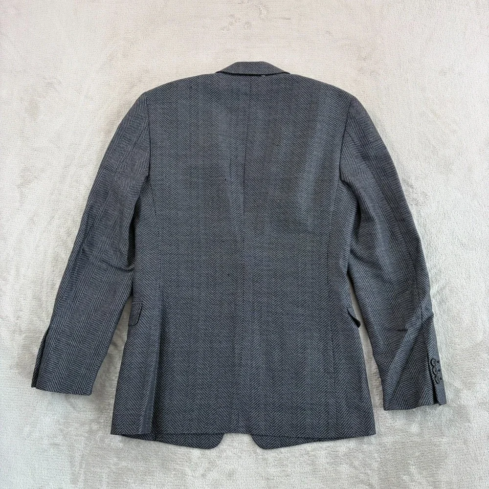 Prada Milano Blazer Jacket Sport Coat Men 36R Grey Black Geo Wool Blend‎ Italy